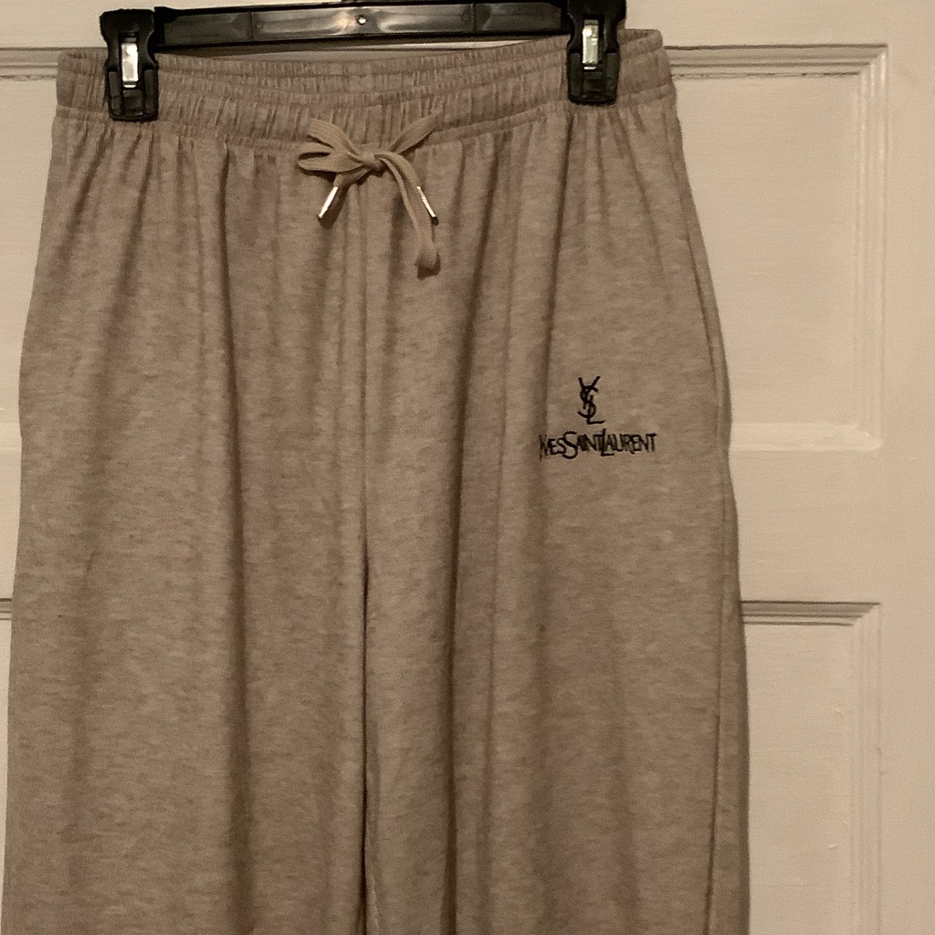 Yves Saint Laurent Light Gray Lounge Pants New With Out Tag